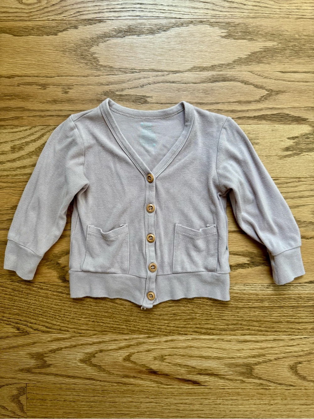 Kyte BABY Light Pink Toddler Cardigan with Wood Buttons